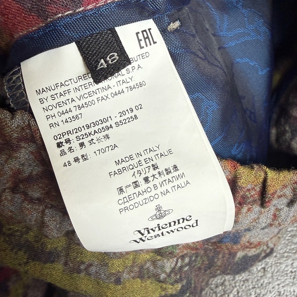 Vivienne Westwood Beautiful Samurai Cut 2019 Crazy Print Cargo Pants - Picture 11 of 13